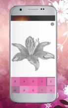 Draw Flower in Pixel art coloring by Number截图2