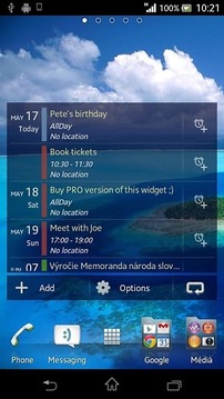 行事历小工具 (Calendar widget)截图