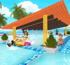 Water Parks Extreme Slide Ride  Amusement Park 3D截图2