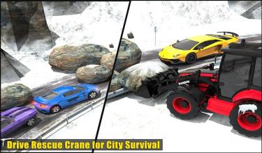 Snow Heavy Excavator Crane Rescue截图2