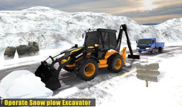 Snow Heavy Excavator Crane Rescue截图4