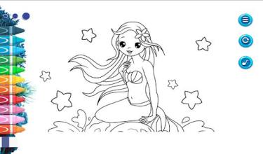 Mermaid Coloring Pages Games截图2