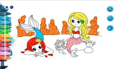 Mermaid Coloring Pages Games截图1