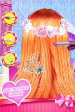 时尚辫子发型沙龙-女孩游戏截图