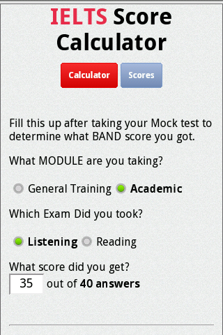 IELTS Score Calculator截图2