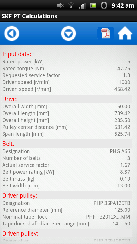 SKF Belt Calc截图7