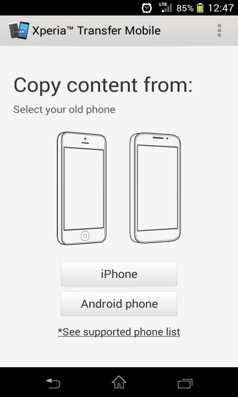 Xperia Transfer Mobile截图4
