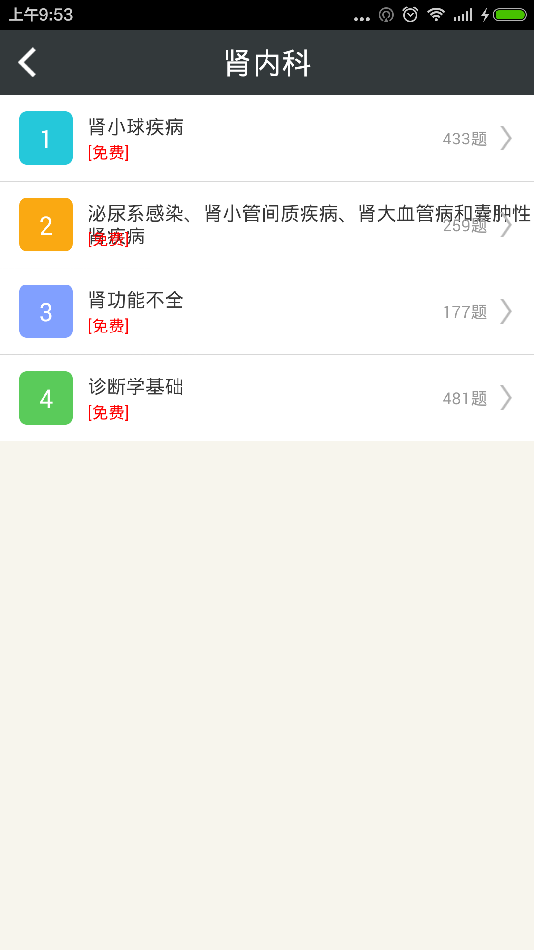 肾内科高级职称总题库截图2