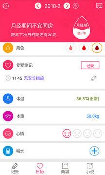 排卵期安全期日歷截圖