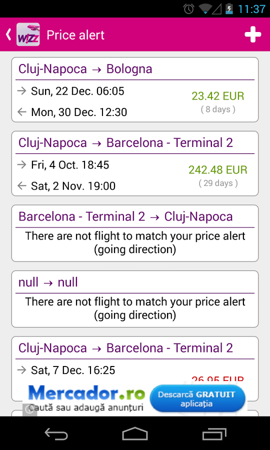 Wizzair Search and Price Alert截图6