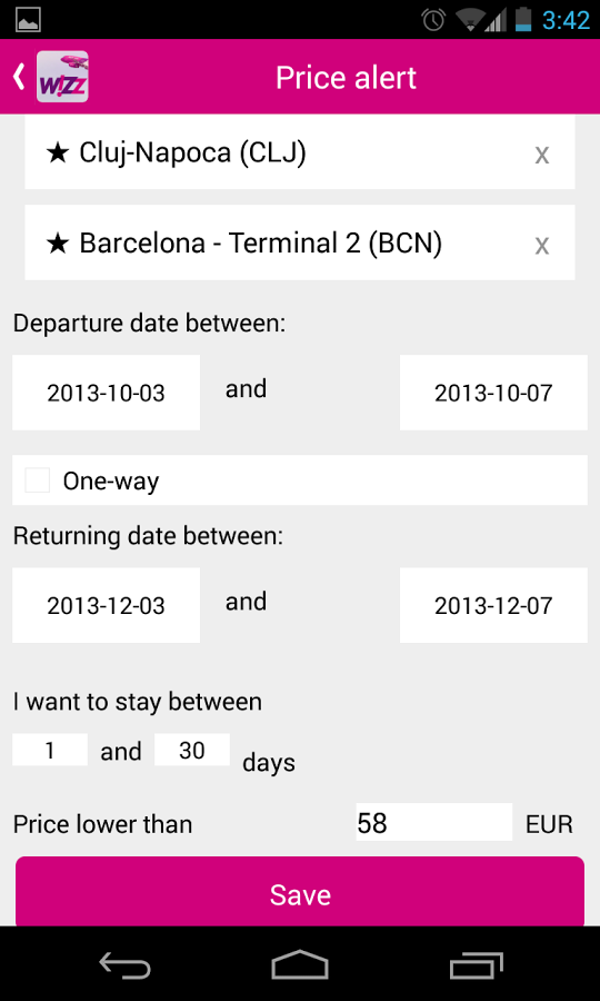 Wizzair Search and Price Alert截图4