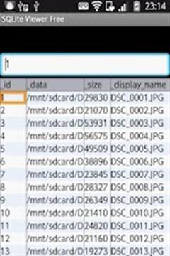 SQLite数据库截图