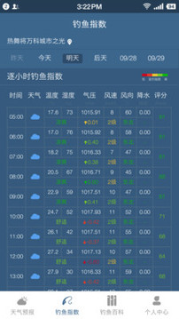 釣魚天氣預(yù)報截圖