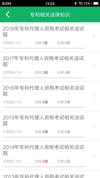 專利代理人題庫(kù)截圖