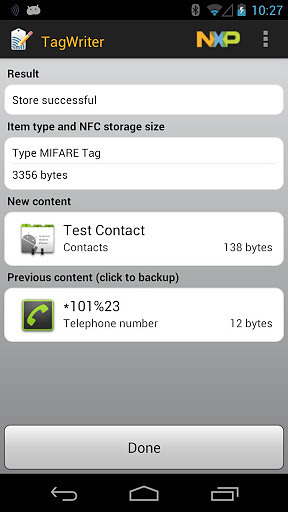 NFC TagWriter by NXP截图2