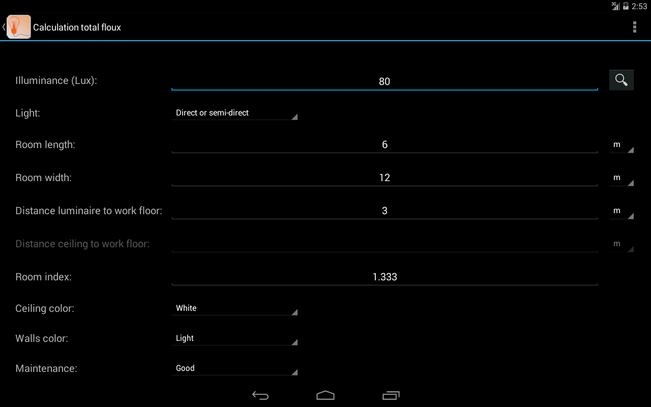 Lighting calculations截图1