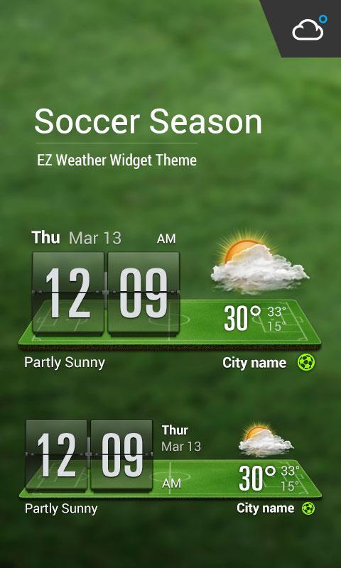 Football Clock Weather Widget截图1