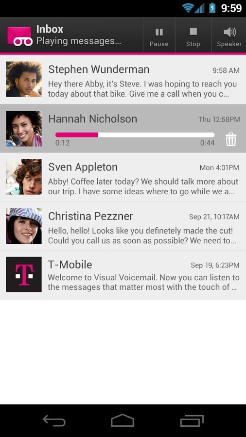 T-Mobile Visual Voicemail截图3