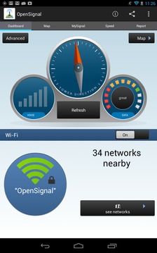 OpenSignal - 3G 4G 无线地图截图