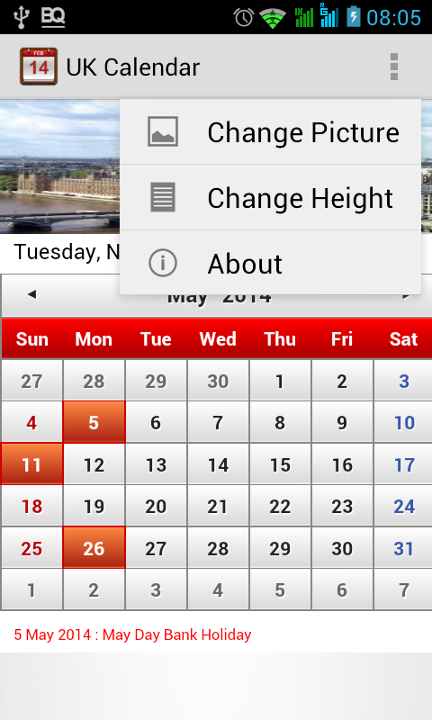 UK Calendar 2014截图2
