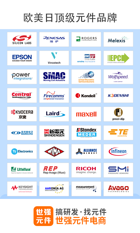 世強元件電商截圖預覽