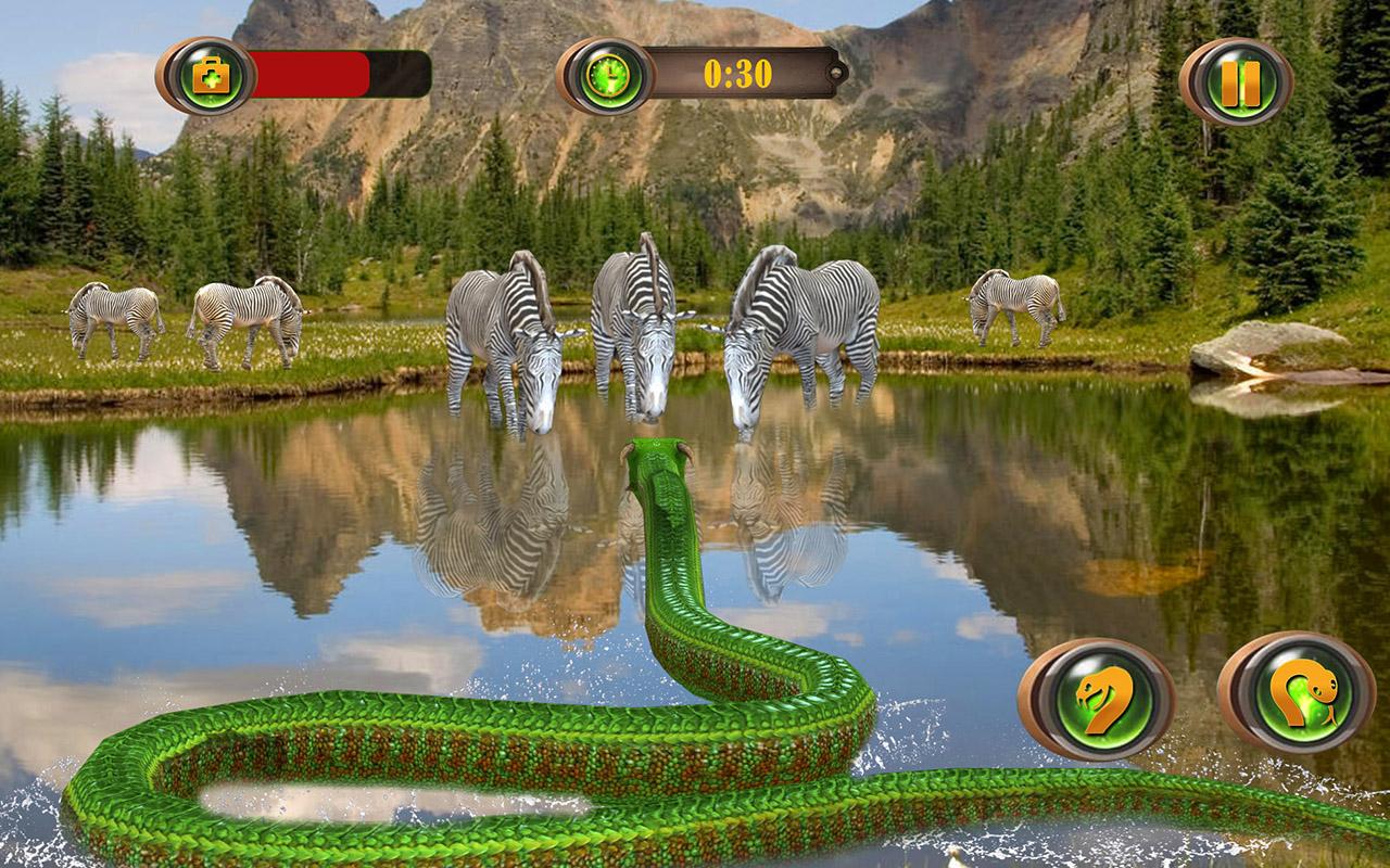 蟒蛇模拟器2018年 - 动物狩猎游戏截图4