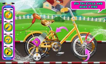 Multi Tricycle Wash Salon: Repair & Design Game截图5