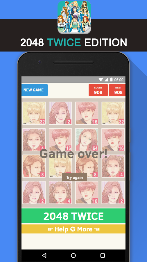 2048 TWICE Kpop Puzzle Game截图2