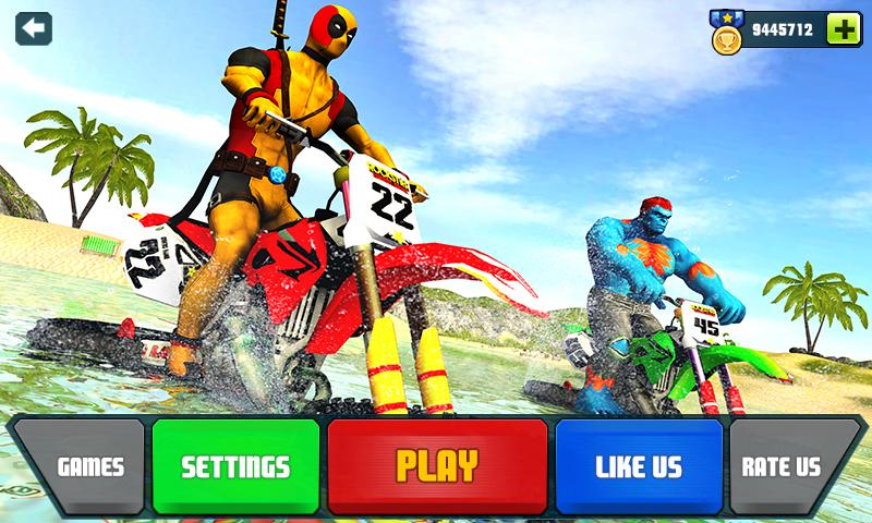 Superhero Water Surfer Bike Racing: Beach Racer截图5