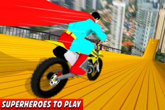 Superhero Bike Impossible Ramps City Stunts截图5