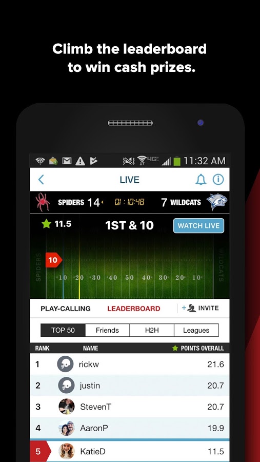 Your Call Football – Live play calling competition截图2