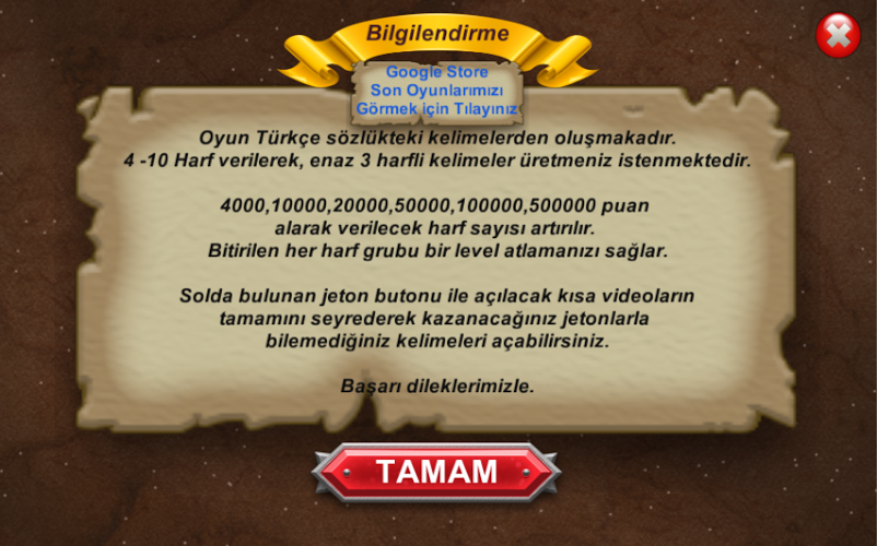 Türkçe Kelime Bulmaca Oyunu截图1