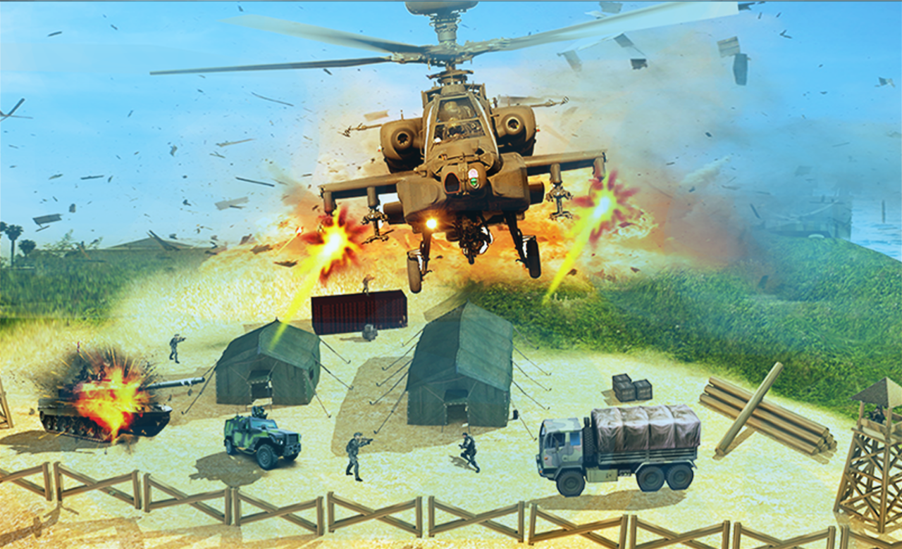 Helicopter Strike Reverse Shooting Battle截图5