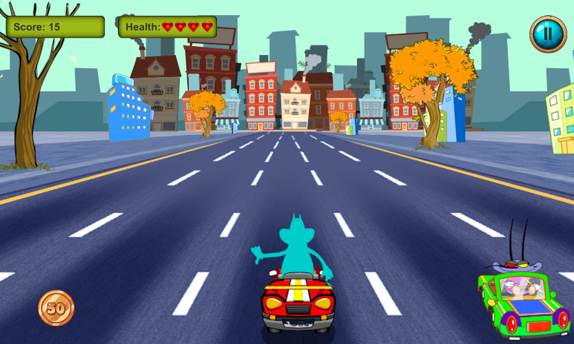 Cat Racer - Oggy Cartoon Run截图2