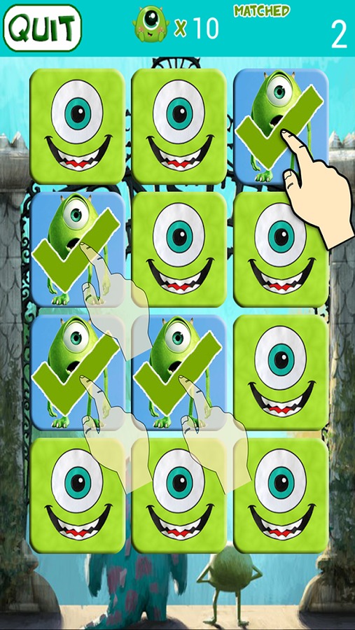 Monster Inc Kids Memory Game截图2