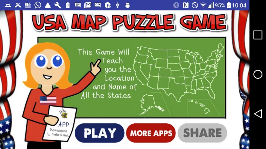 USA MAP 50 States Puzzle Game截图4