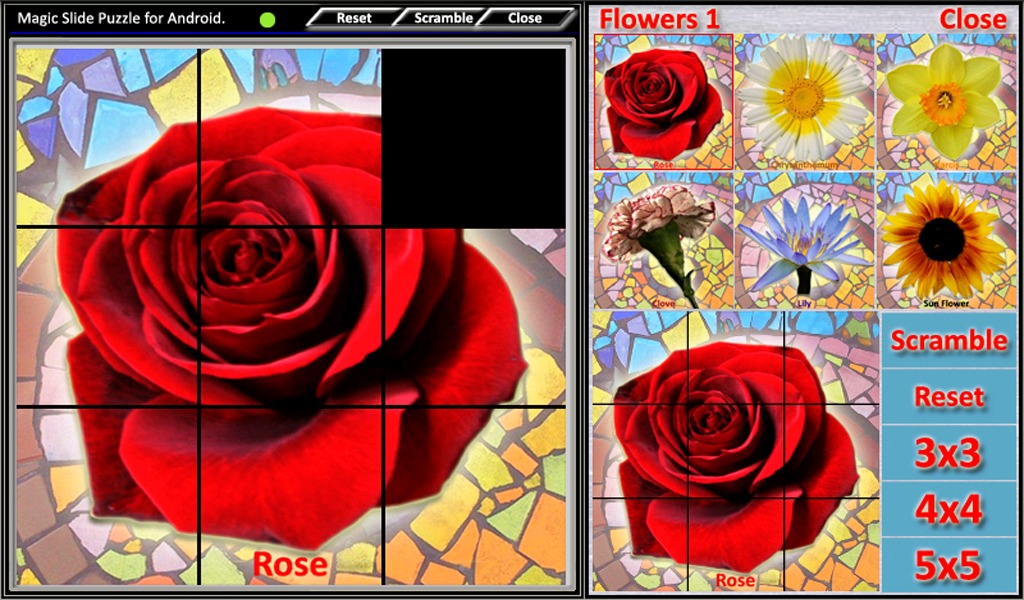 Magic Slide Puzzle Flowers1截图2