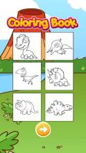 Coloring Pages to learn colors With Dinosaurs截图2