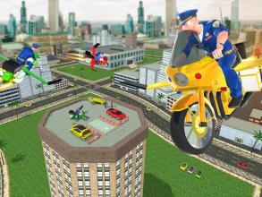 Flying Police Bike Rider Marshal : Rescue Mission截图3