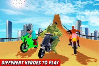 Superhero Bike Impossible Ramps City Stunts截图2