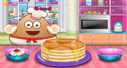 Pou Cooking Pancakes截图2