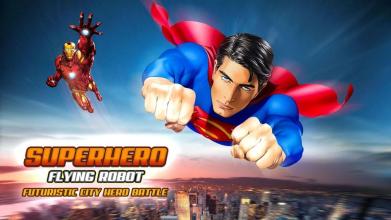 Superhero Flying Robot Futuristic City Hero Battle截图1