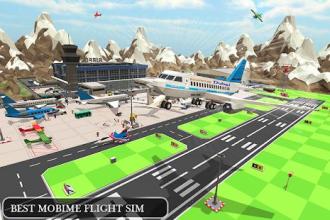 Flight Simulator : Blocky Airplane Pilot 3D Free ✈截图5