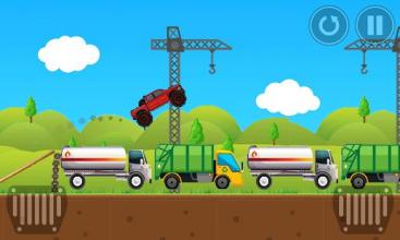 Red Monster Truck FREE截图3