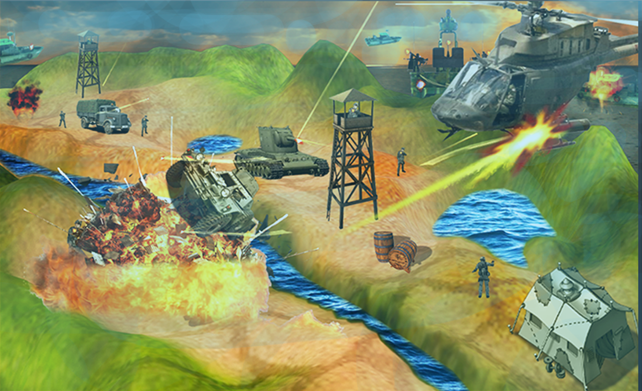 Helicopter Strike Reverse Shooting Battle截图4