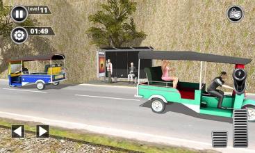 Tuk Tuk Auto Rickshaw Simulator - Hill Climb 3D截图2