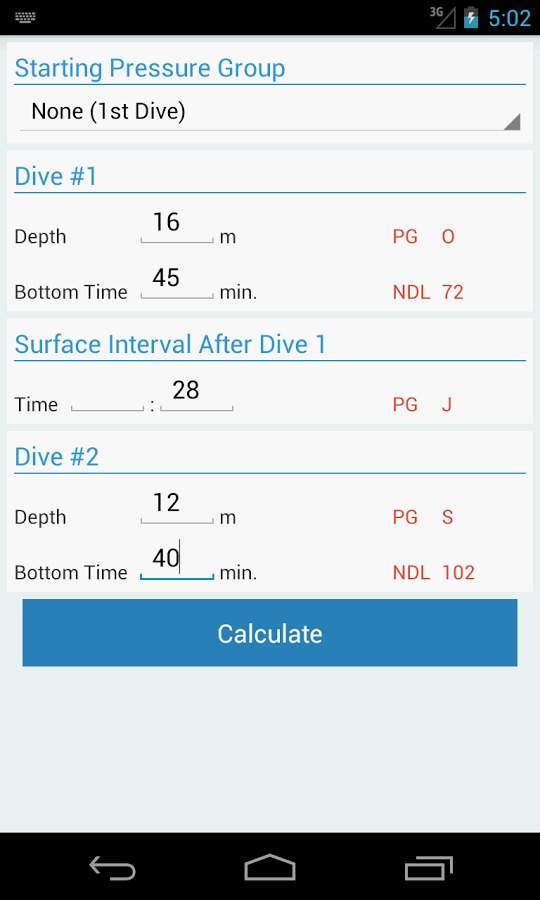 SCUBA Diving Planner截图5