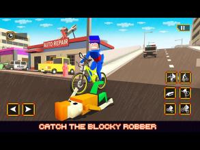 Blocky Cops Police Bicycle截图1