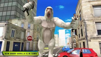 Angry Gorilla Rampage Attack Beast City Smasher截图1