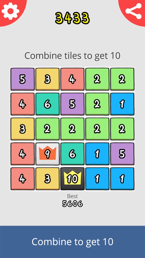 Just Get 10 - Hard Puzzle Game截图1